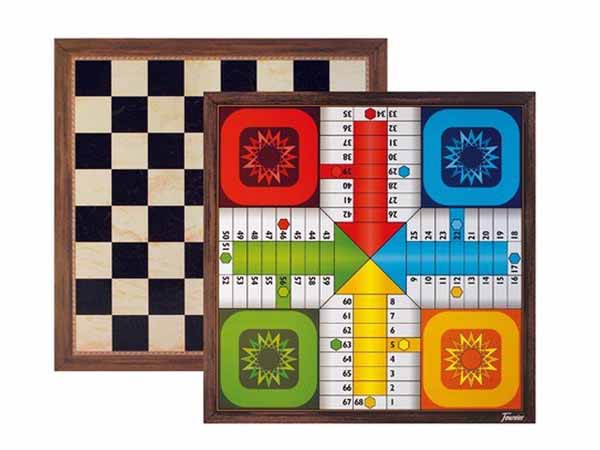 Tablero doble ajedrez y parchis